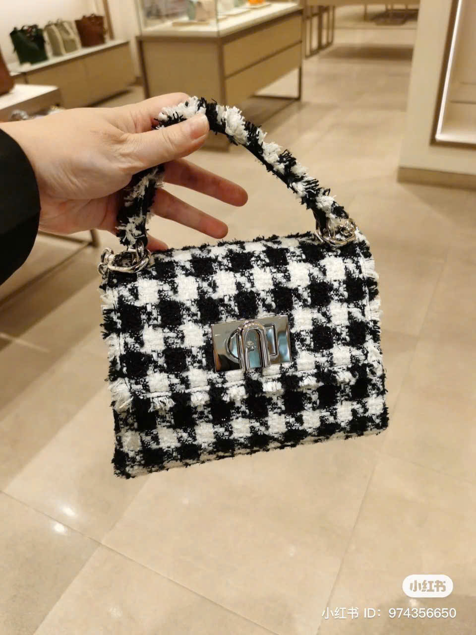 Furla 1927 Top Mini Vải Tweed