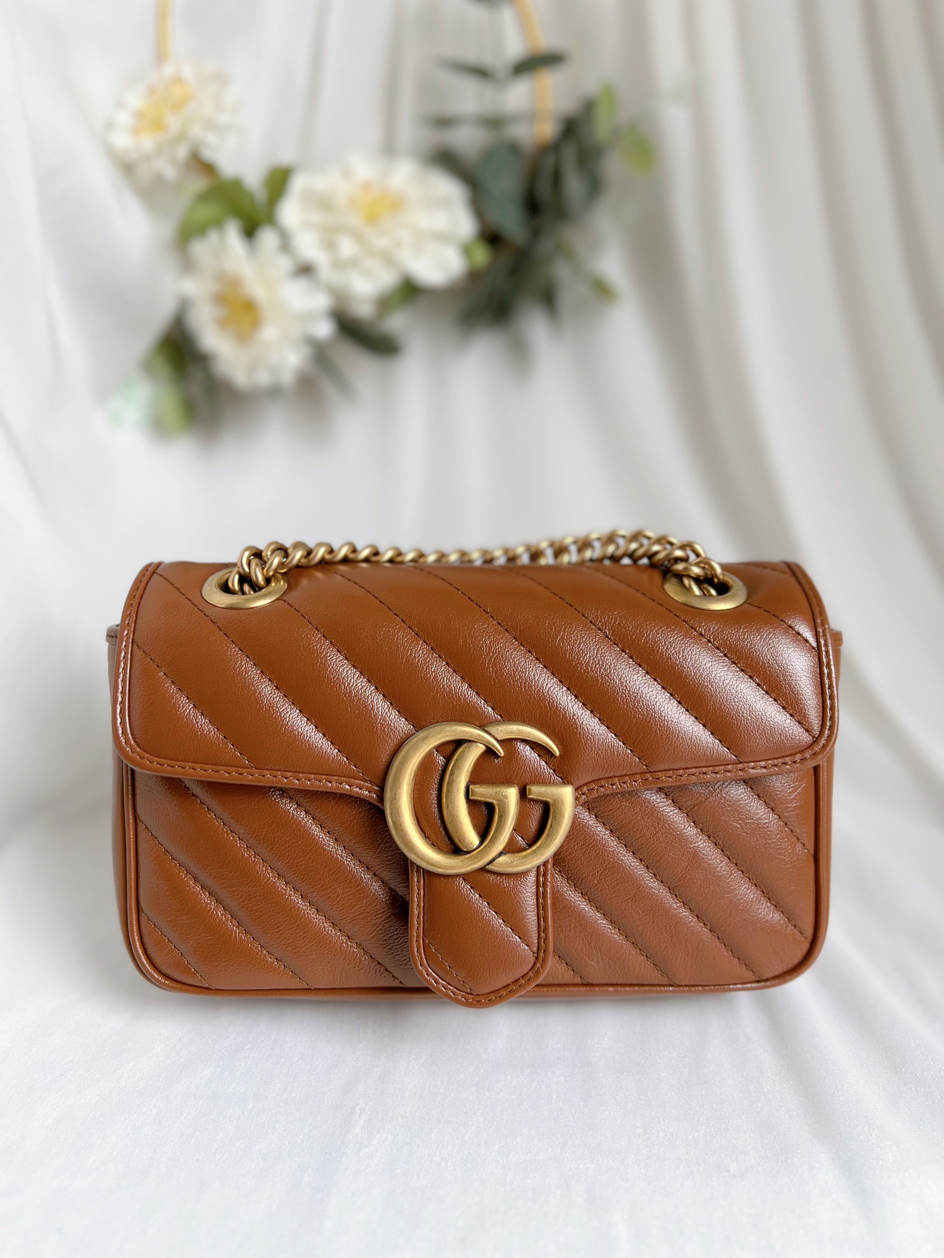 Gucci marmont nâu caramel