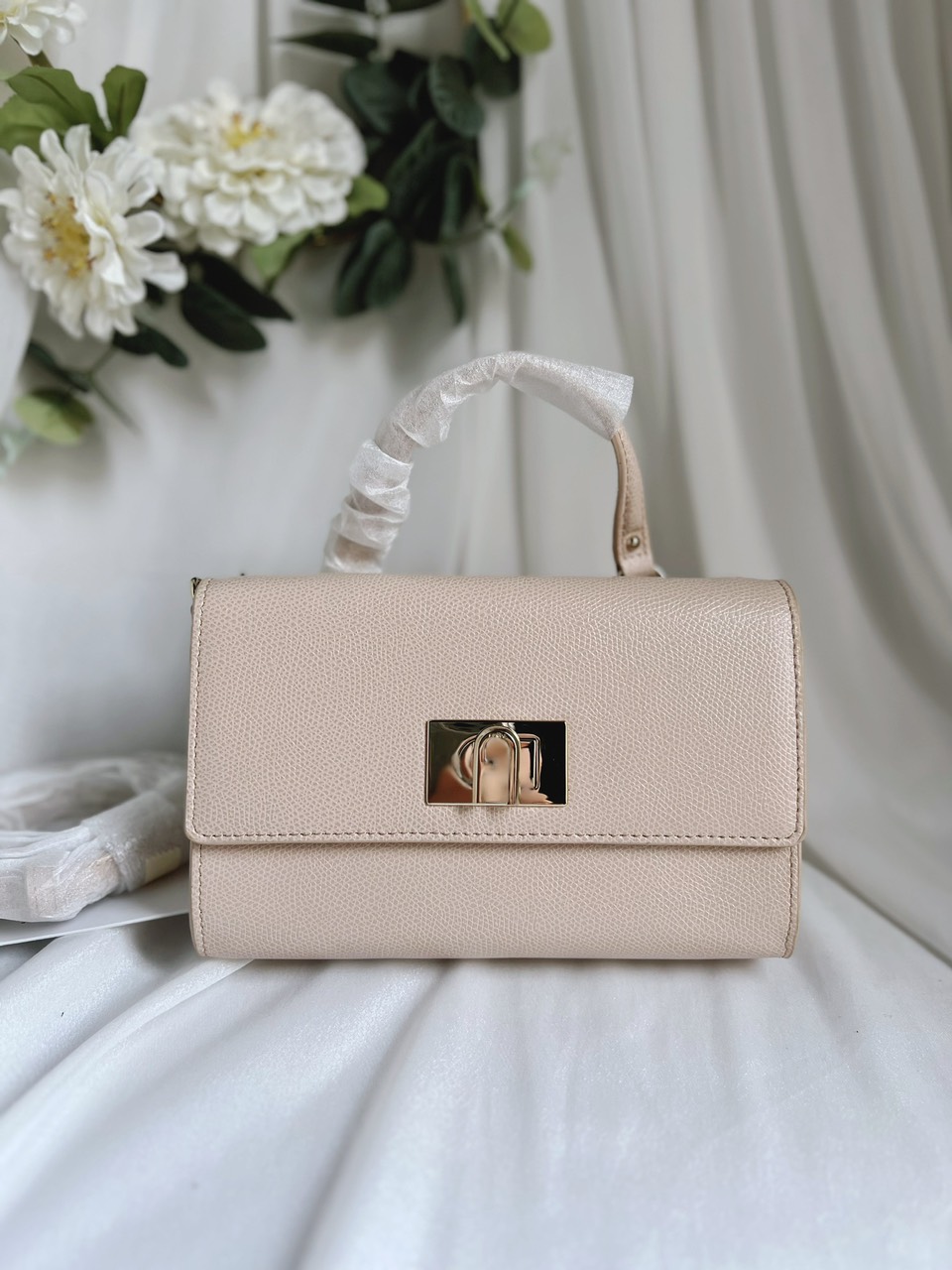 Túi Xách Tay Nữ Furla 1927 Mini Crossbody Top Handle Ballerina Màu Nude