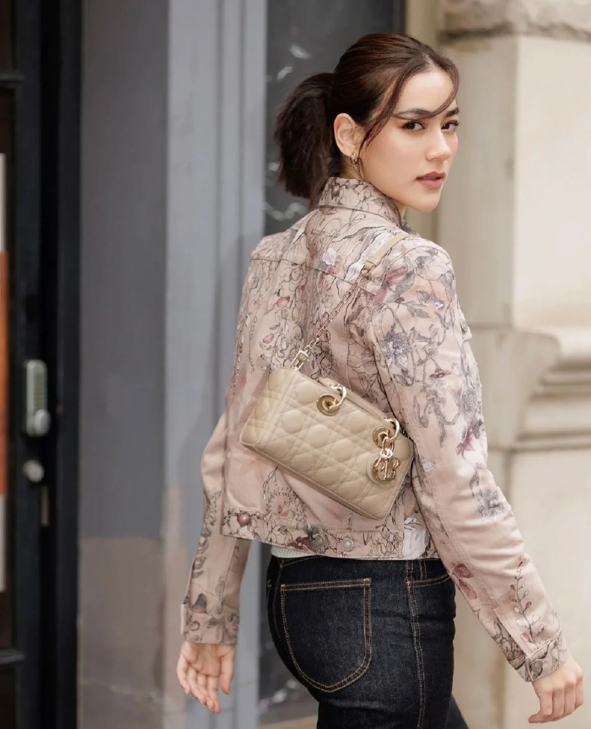 Túi Dior DJoy beige small