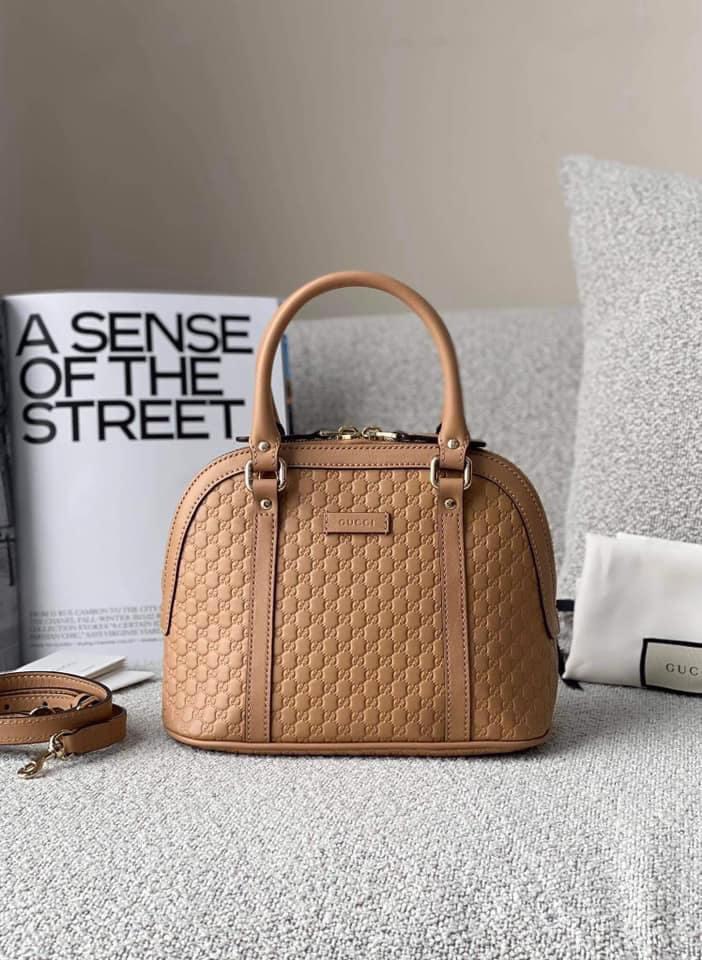 Túi Gucci Micro Guccissima Small Dome Satchel Beige