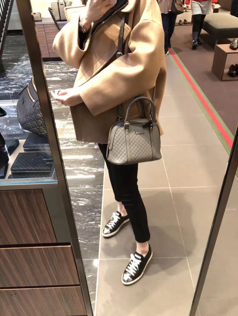 Túi Gucci Micro Guccissima Small Dome Satchel Beige