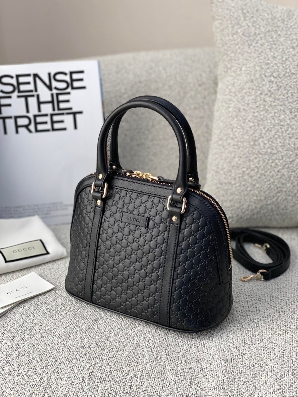 Túi Gucci Micro Guccissima Small Dome Satchel Beige