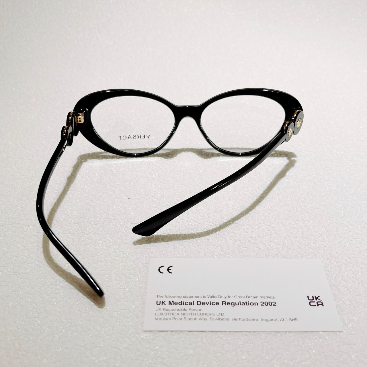 Kính VERSACE Gọng oval mèo đen