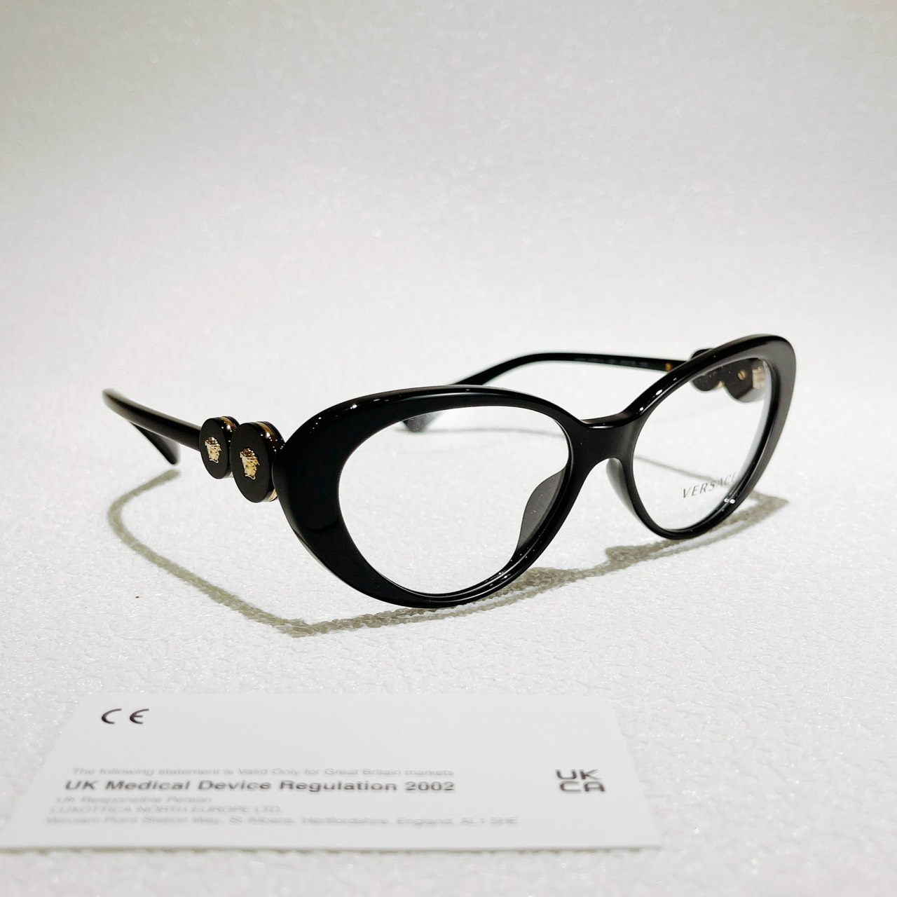 Kính VERSACE Gọng oval mèo đen