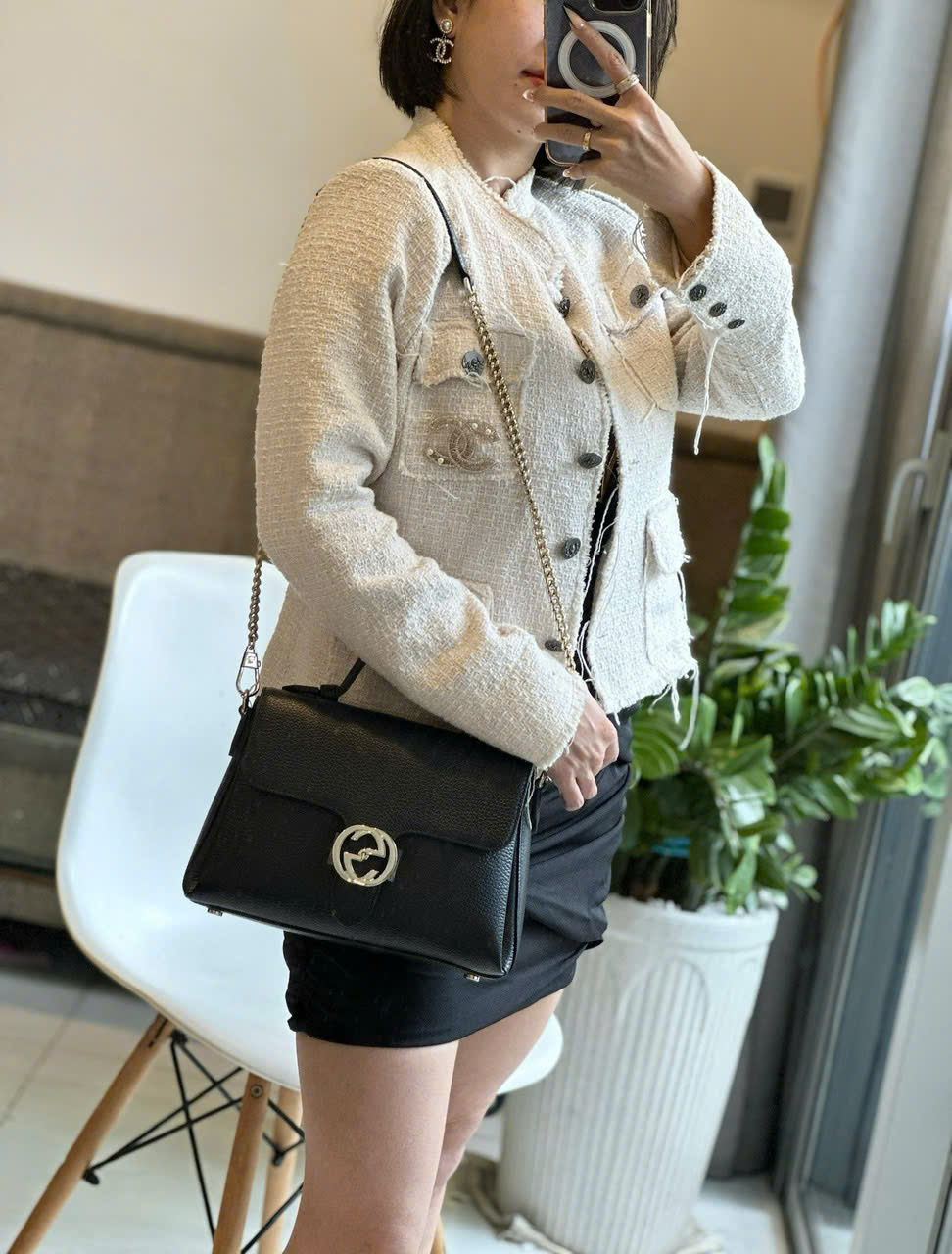 Túi Gucci Interlocking top handle