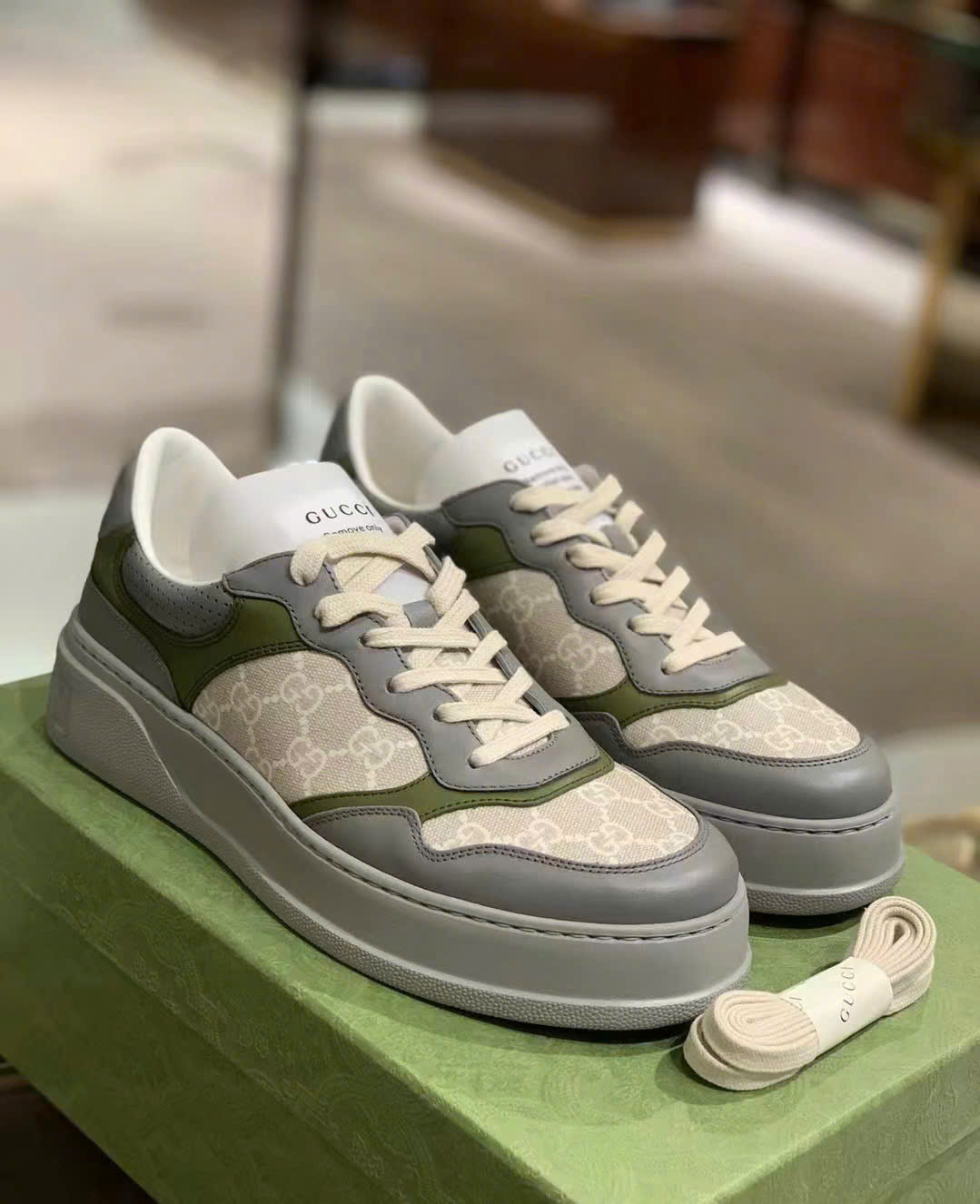 Giày gucci sneaker xanh lá