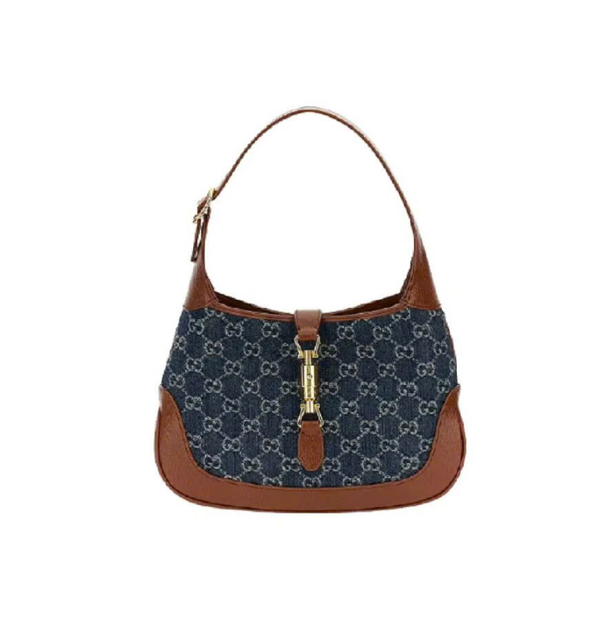Túi Gucci Jackie denim xanh small