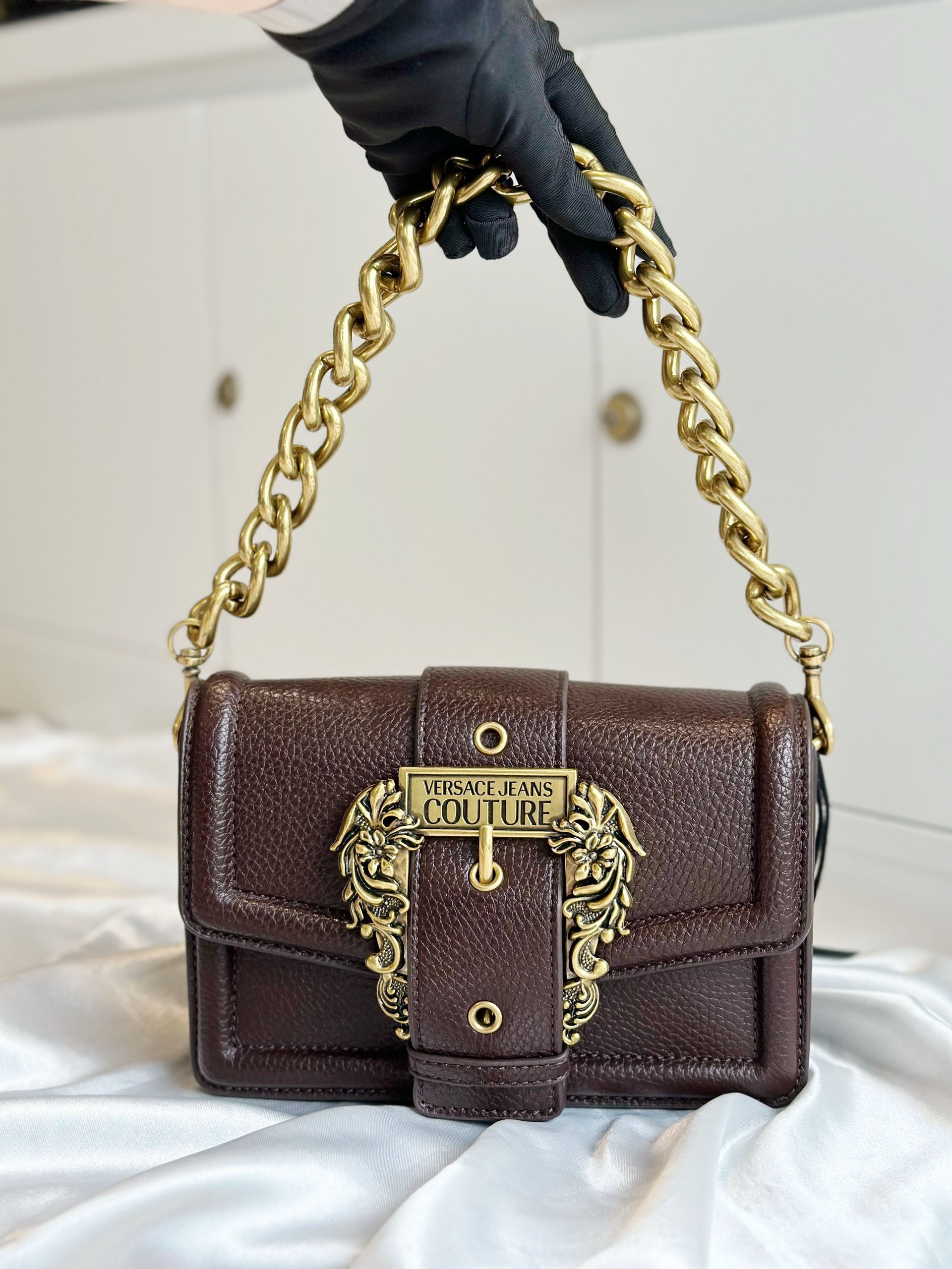 Túi Versace Jeans shoulder màu nâu coffe