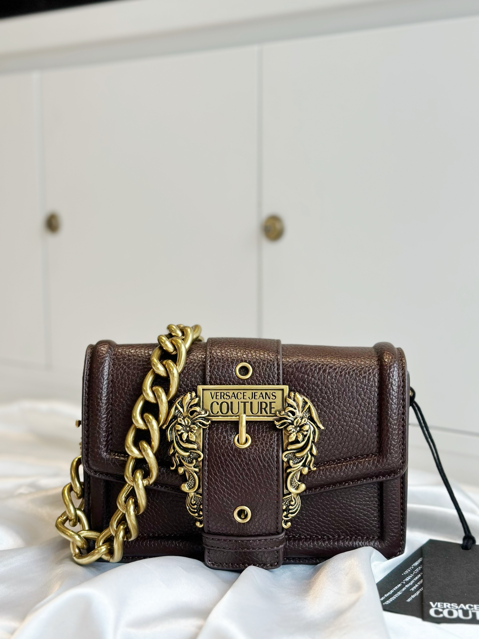 Túi Versace Jeans shoulder màu nâu coffe