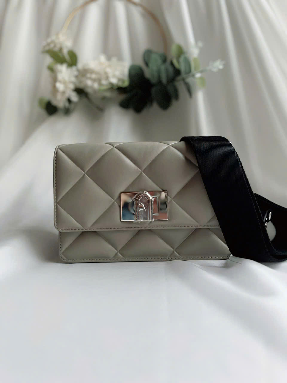 Túi Furla 1927 Soft Mini Crossbody Marmo C Nero Màu Xám