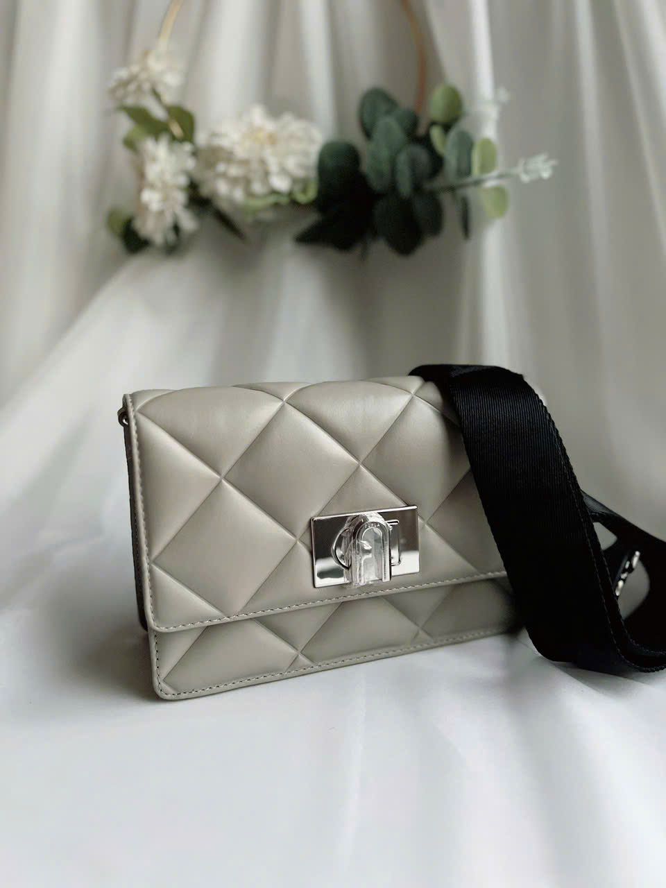 Túi Furla 1927 Soft Mini Crossbody Marmo C Nero Màu Xám