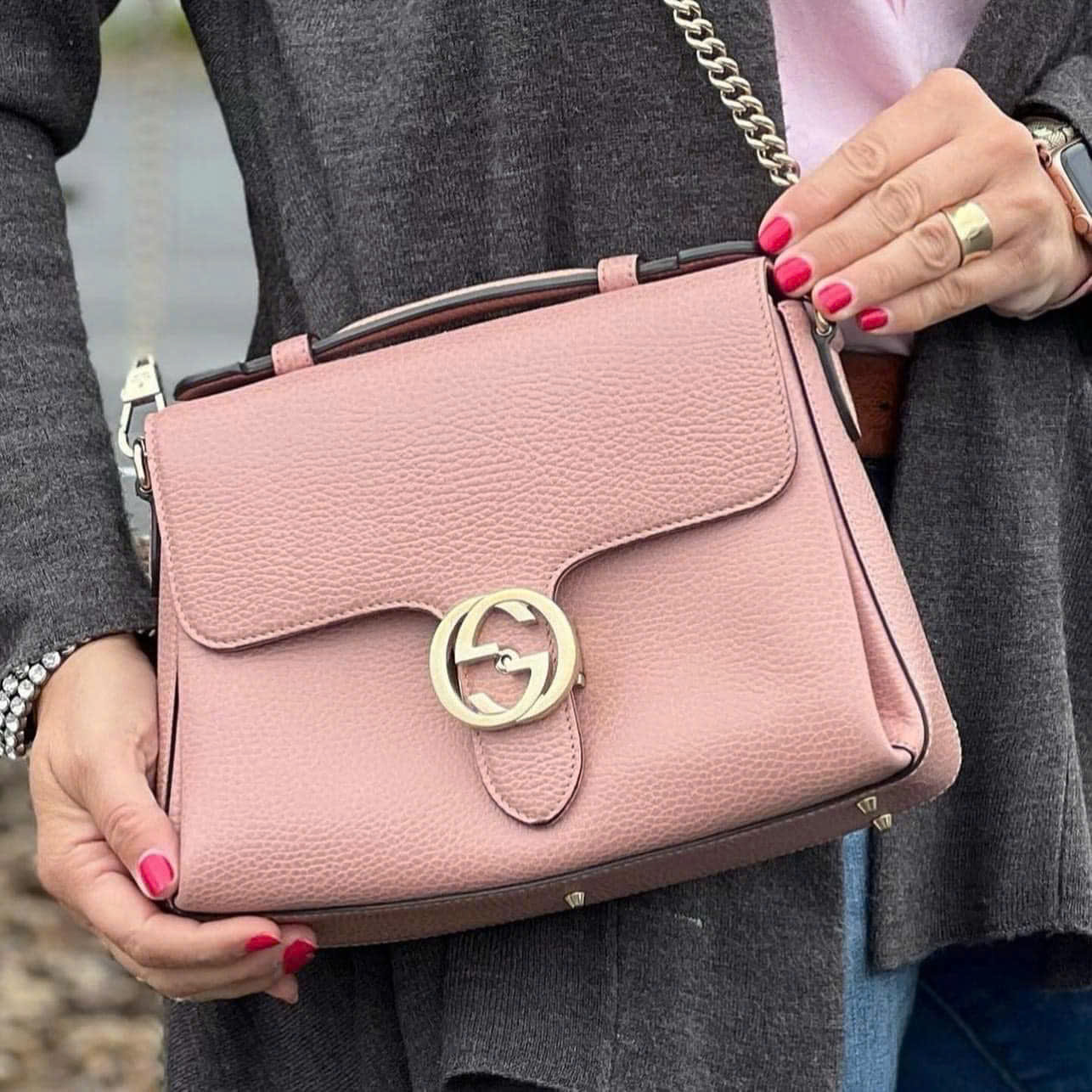 Túi Xách Gucci interlocking top handle
