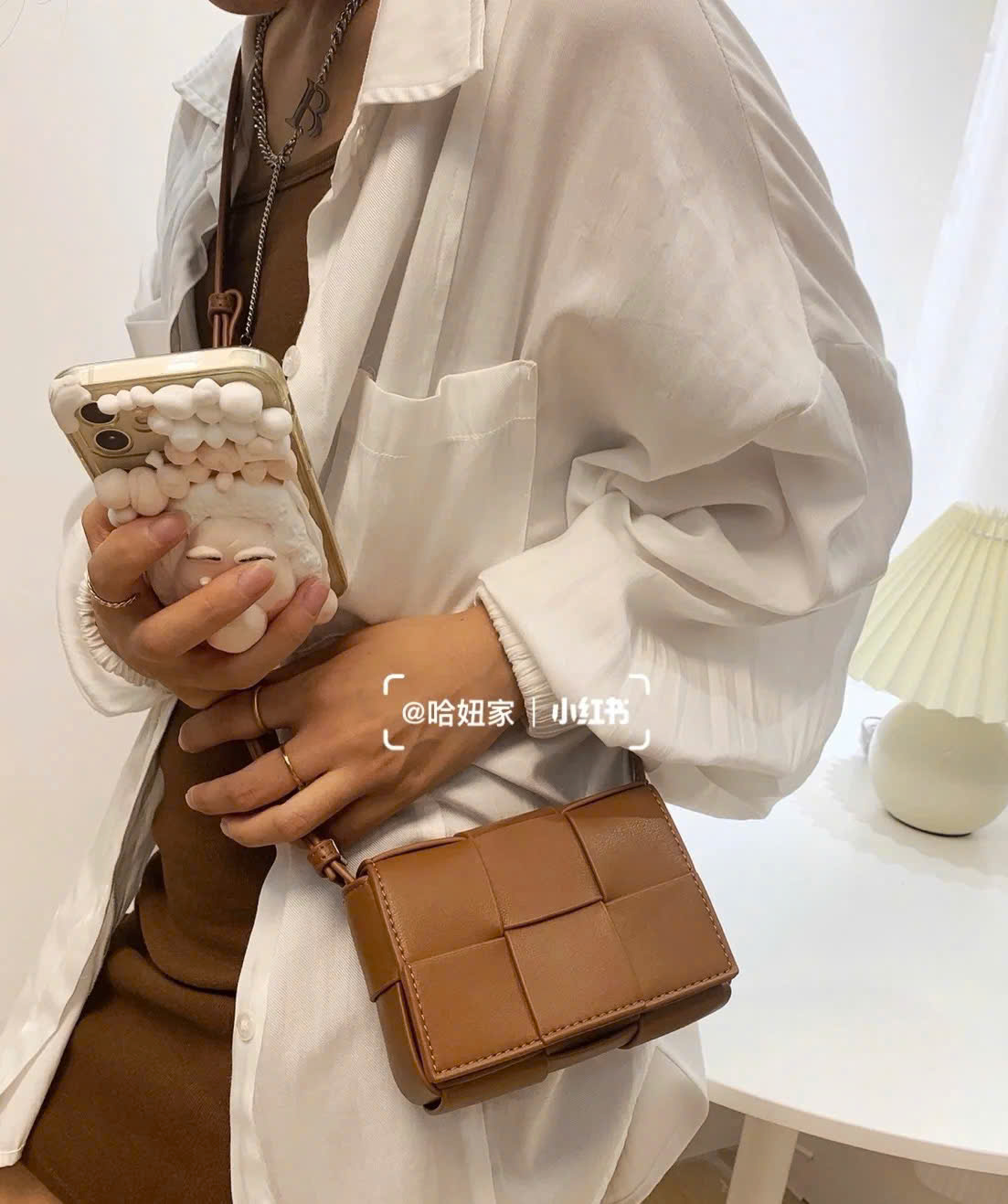 Túi đeo chéo Bottega cassette mini
