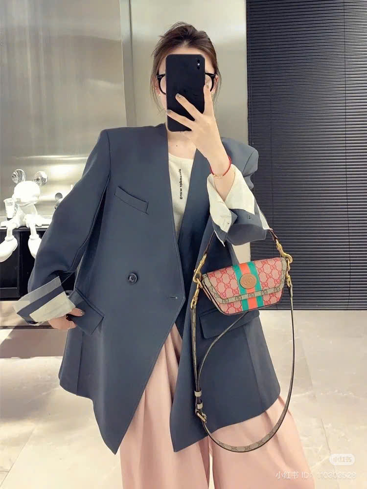 Túi Xách Nữ Gucci GG Mini Monogrammed Coated-canvas Messenger Bag
