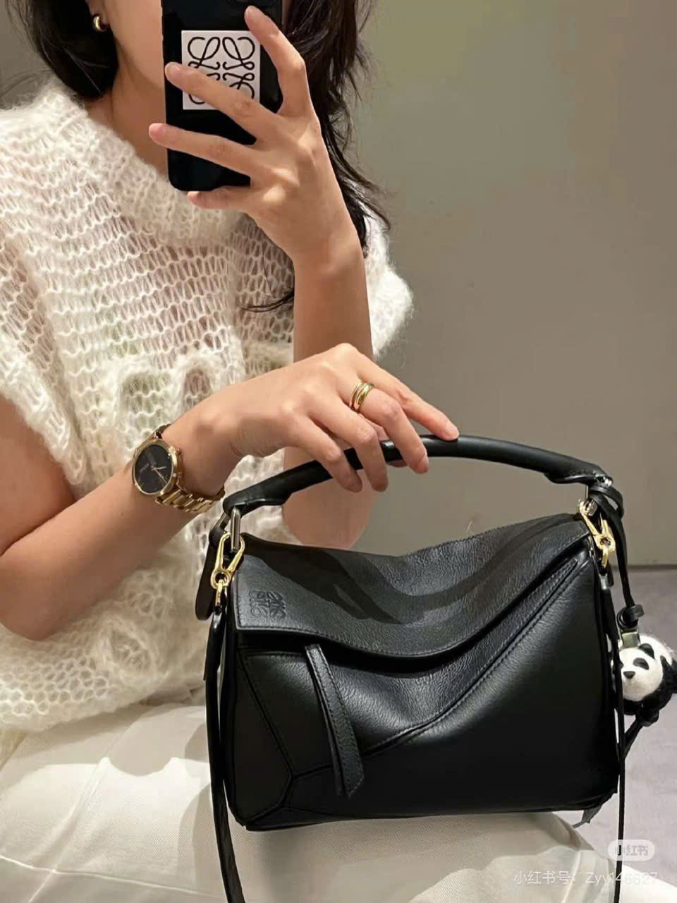 Túi xách Loewe puzzlee small đen