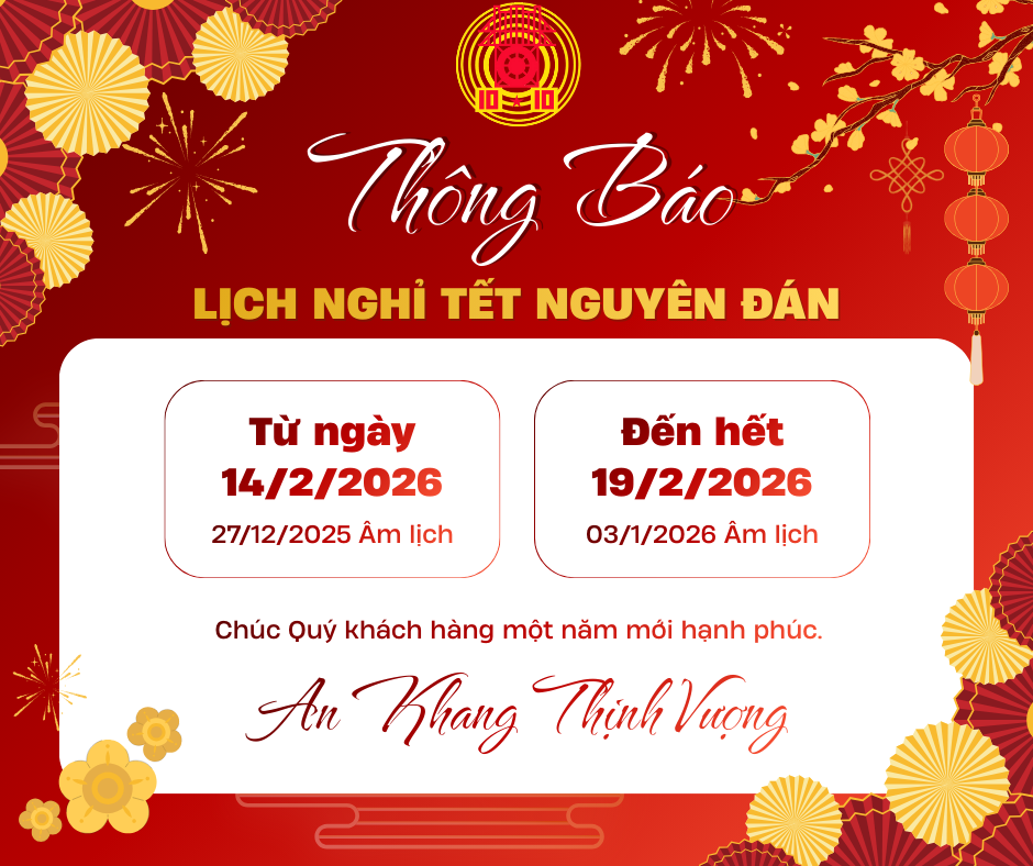 CÔNG TY CP DỆT 10-10 THÔNG BÁO NGHỈ LỄ TẾT BÍNH NGỌ 2026