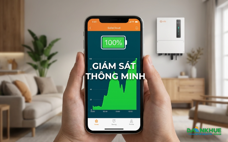 Giám sát và cài đặt dễ dàng qua app solis cloud