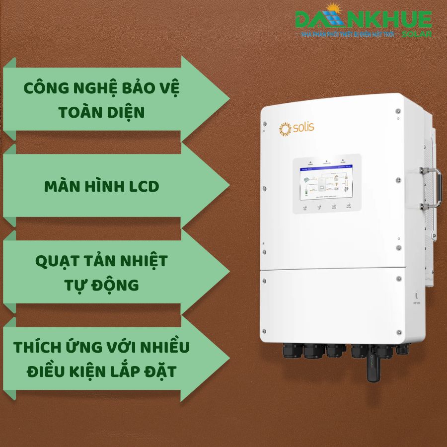 Inverter Solis 3 pha có công nghệ bảo vệ toàn diện và tự động tản nhiệt 