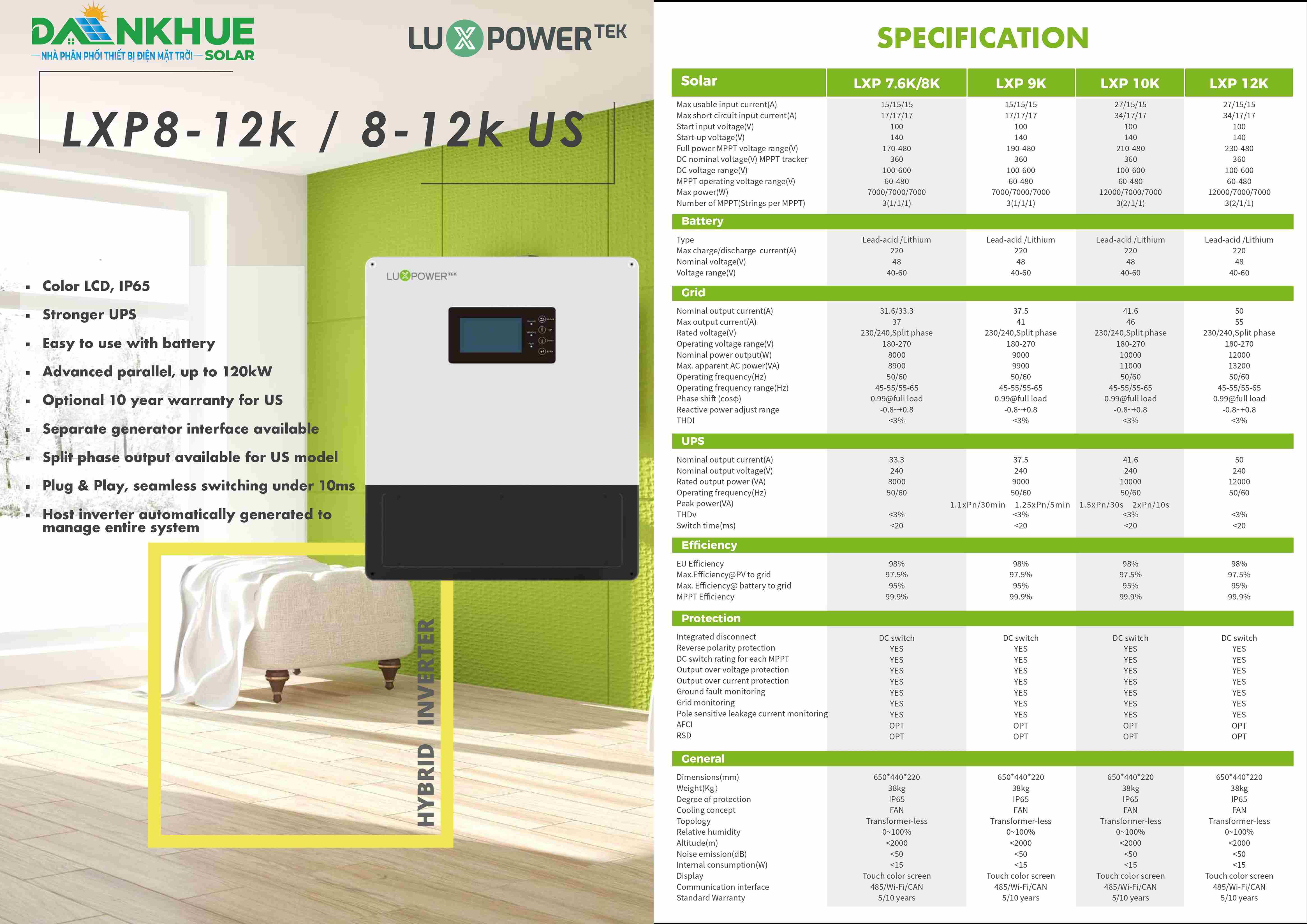 datasheet-Inverter-Hybrid-Luxpower-LXP-8-12K