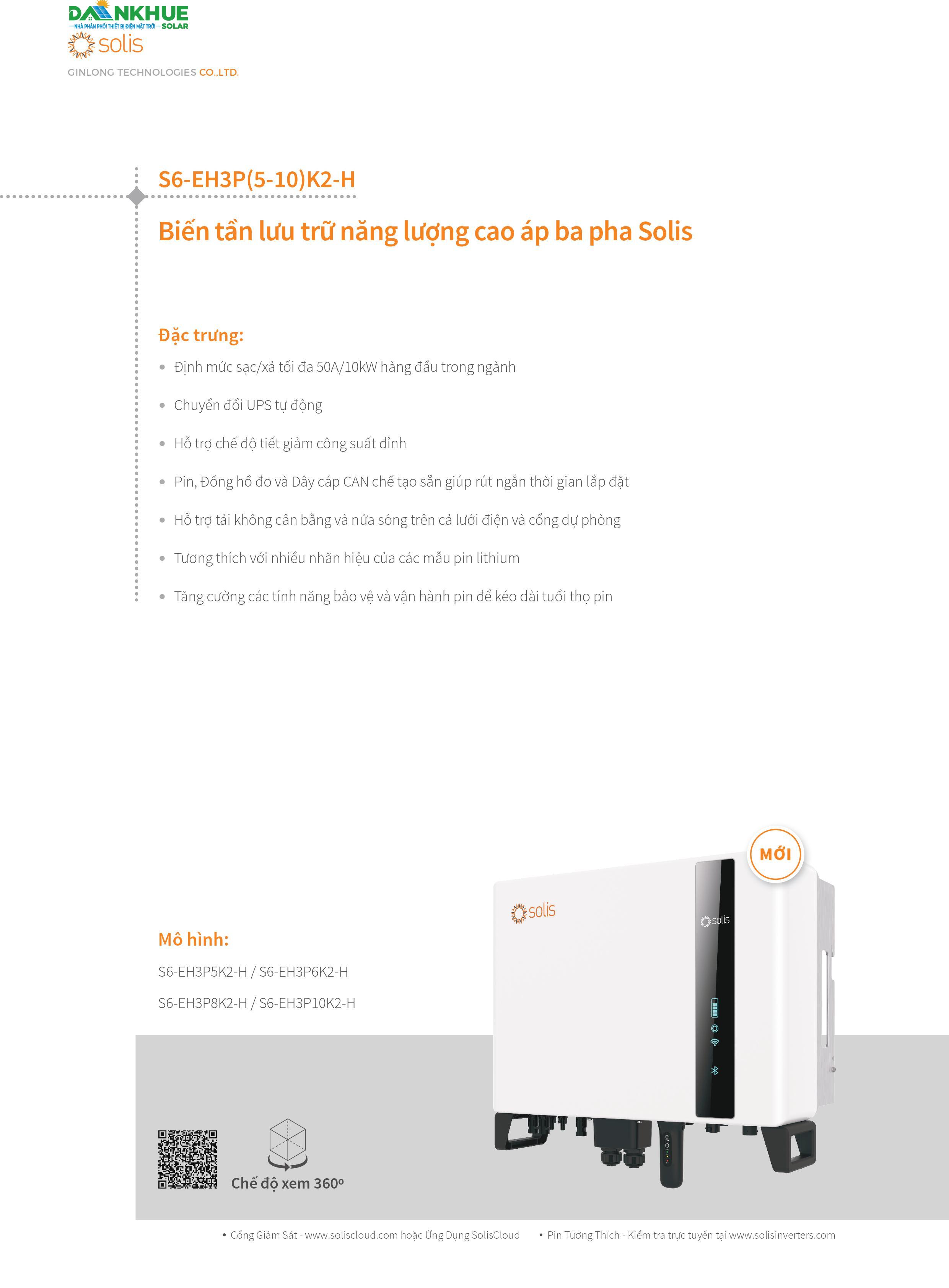 Datasheet Inverter Hybrid Solis S6-EH3P(5-10)K2-H