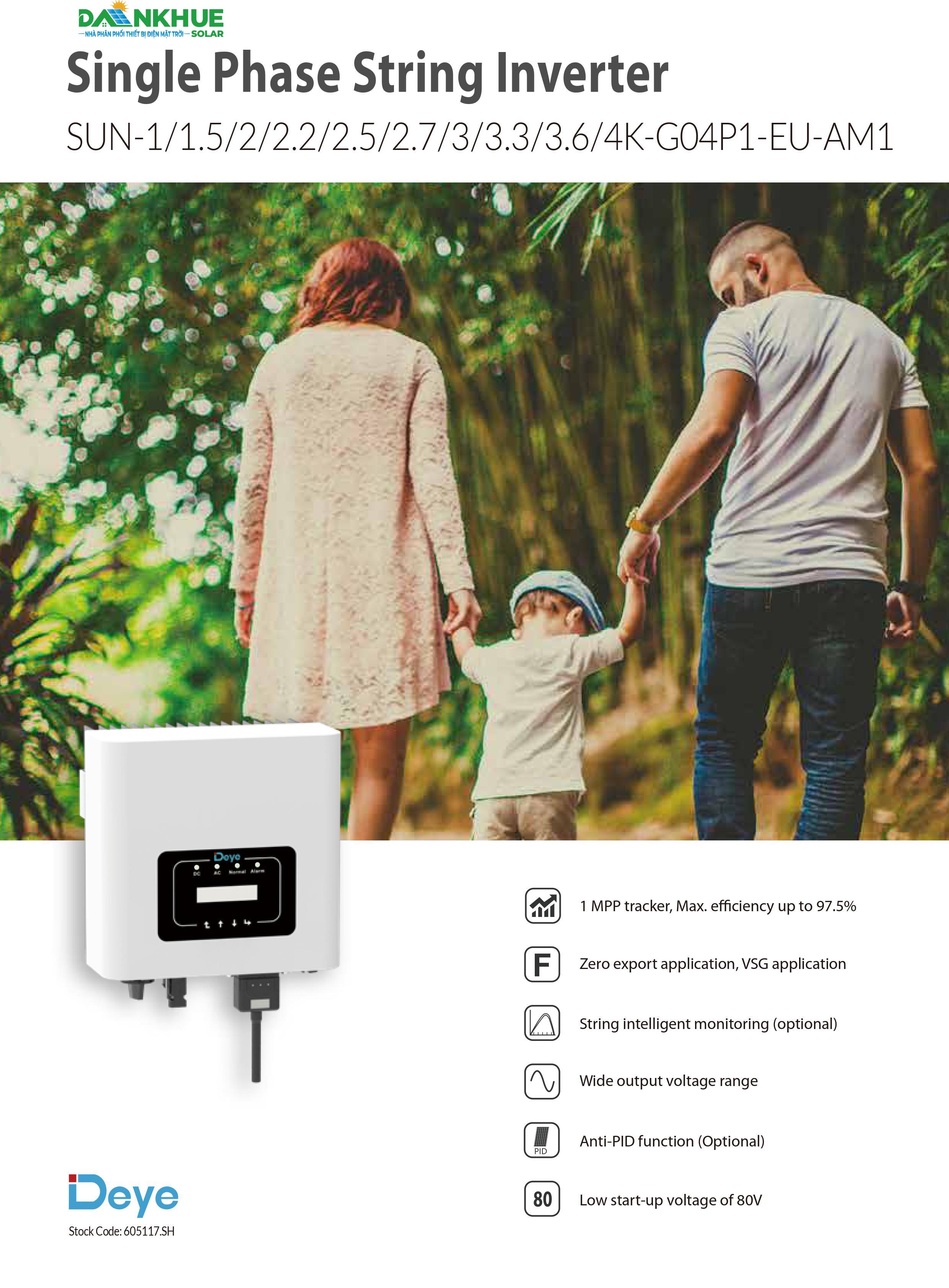 Datasheet inverter hòa lưới Deye SUN-1-4K-G04P1-EU-AM1