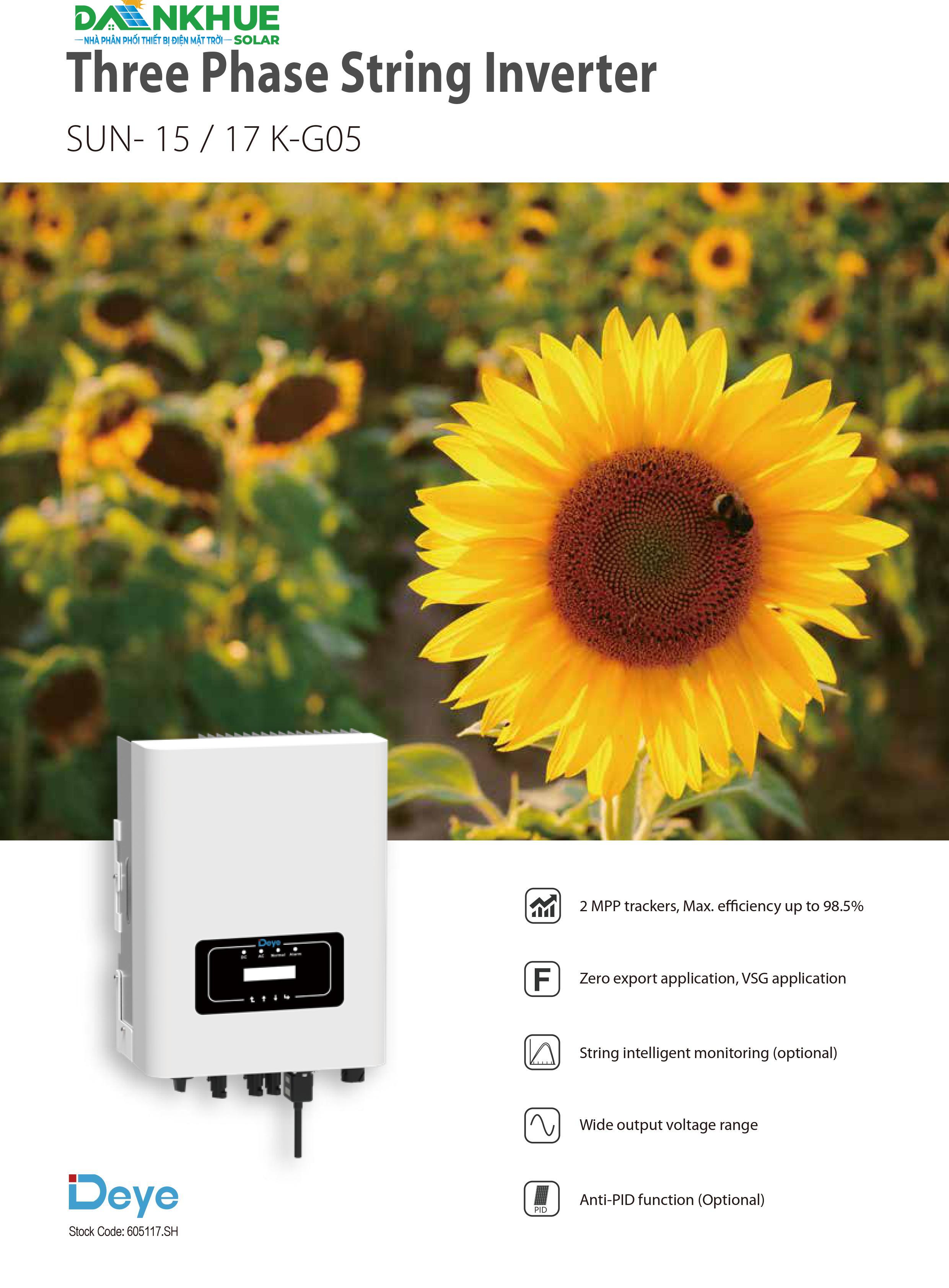 datasheet inverter hòa lưới inverter hòa lưới Deye SUN-15-17K-G05