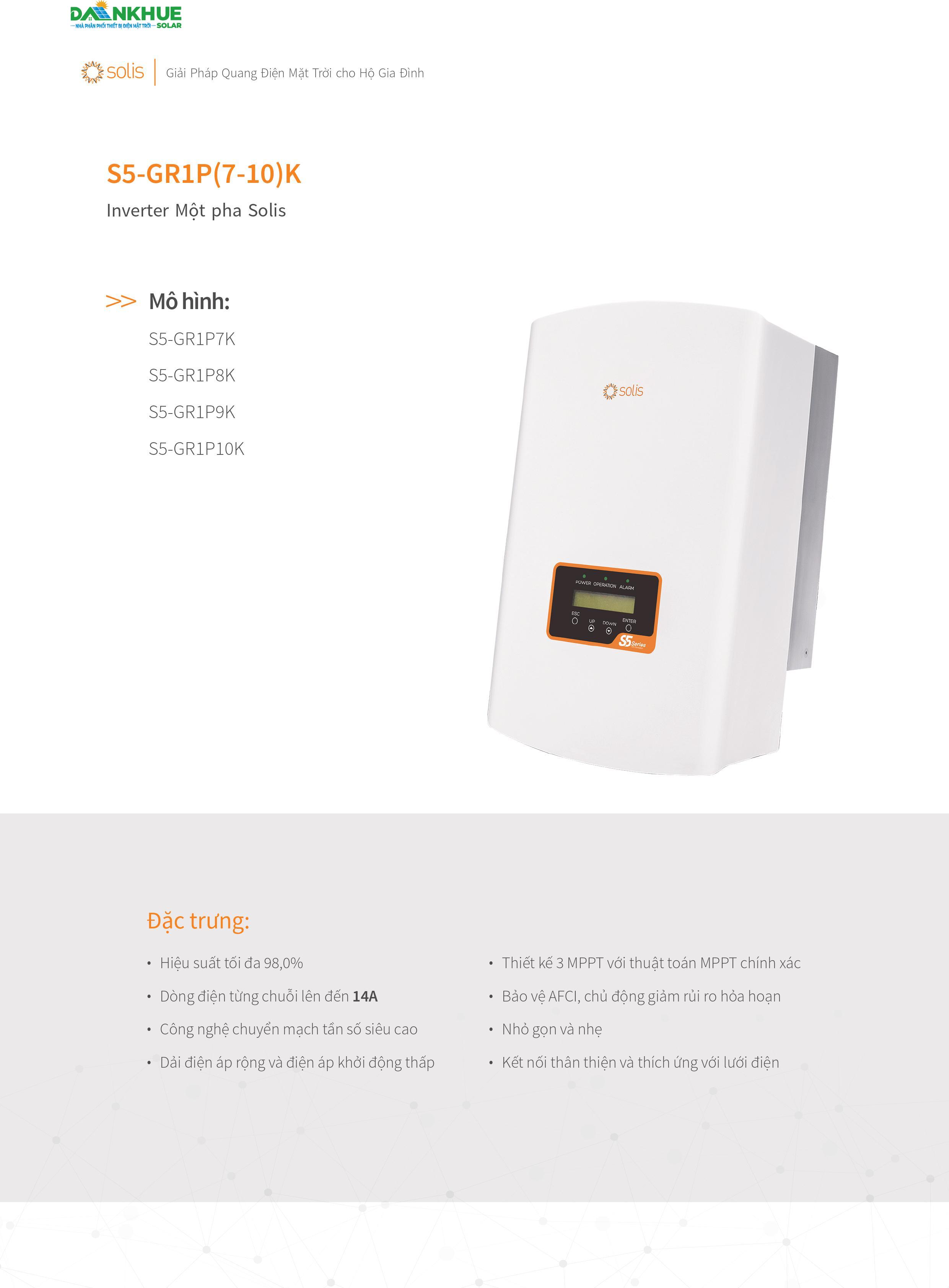 datasheet inverter on-grid Solis S5-GR1P(7-10)K 