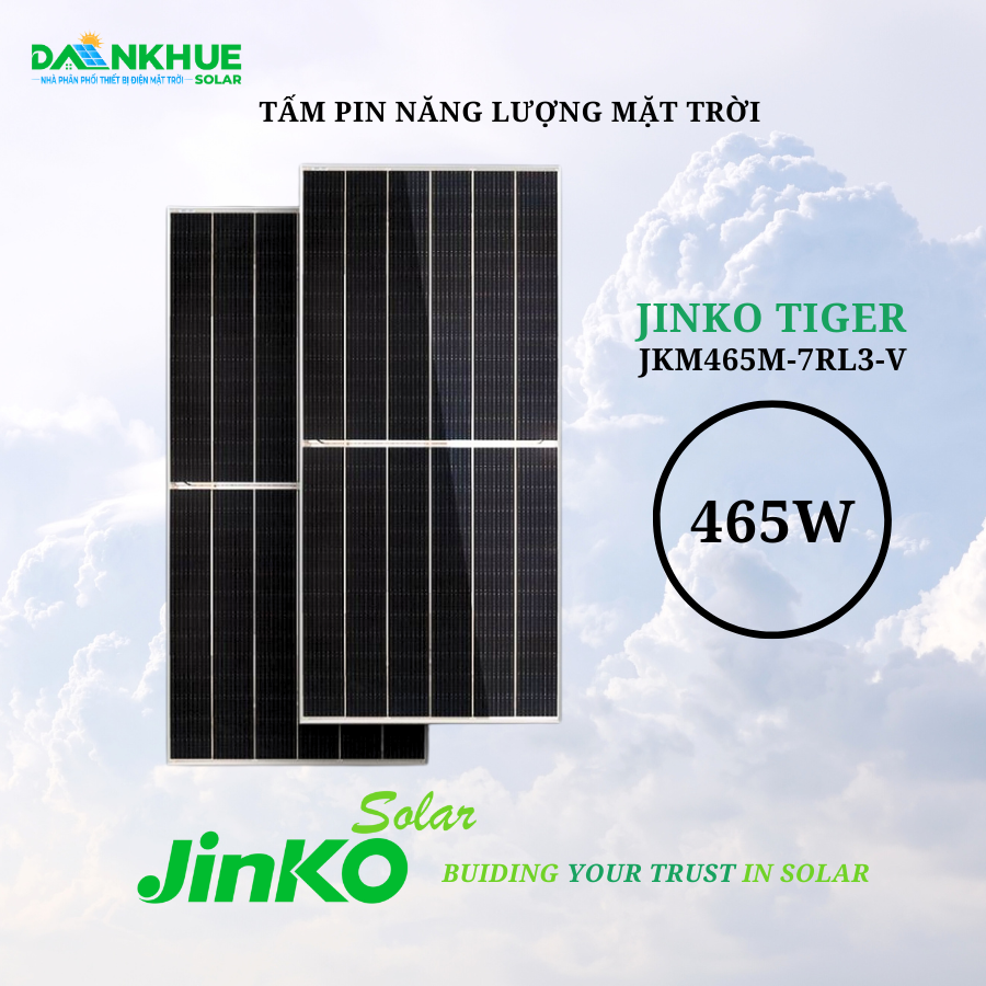 Đôi nét về tấm pin năng lượng mặt trời Jinko Tiger 465W