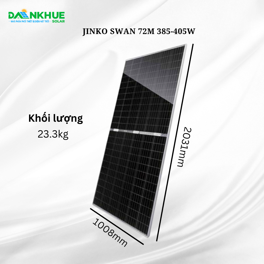 kích thước và cân nặng Jinko Swan Bifacial HC 72M 385-405W 