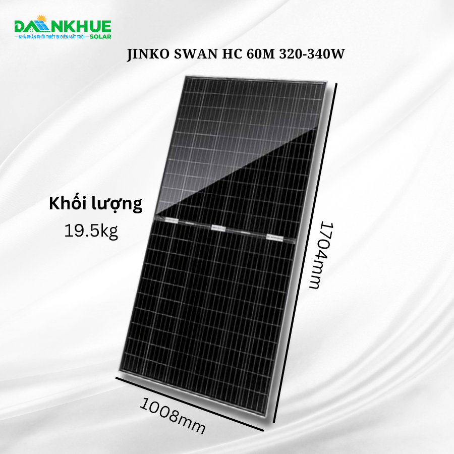 kích thước và khối lượng pin mặt trời Jinko Swan Bifacial HC 60M 320-340W