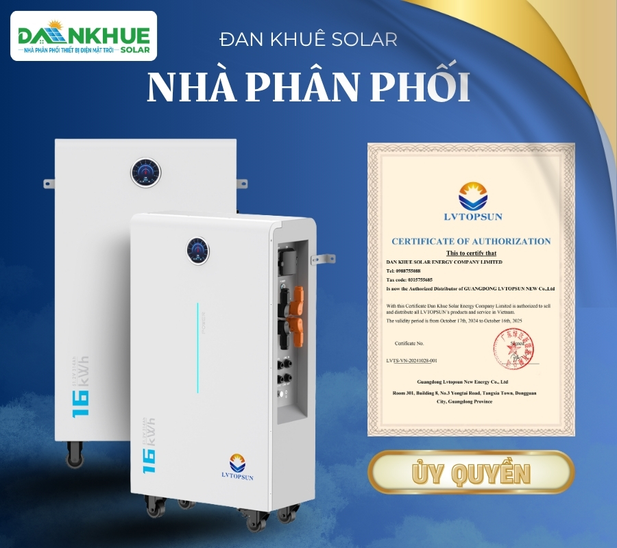 Đan Khuê Solar nhà phân phối pin lưu trữ lvtopsun G4 chính hãng tại Việt Nam