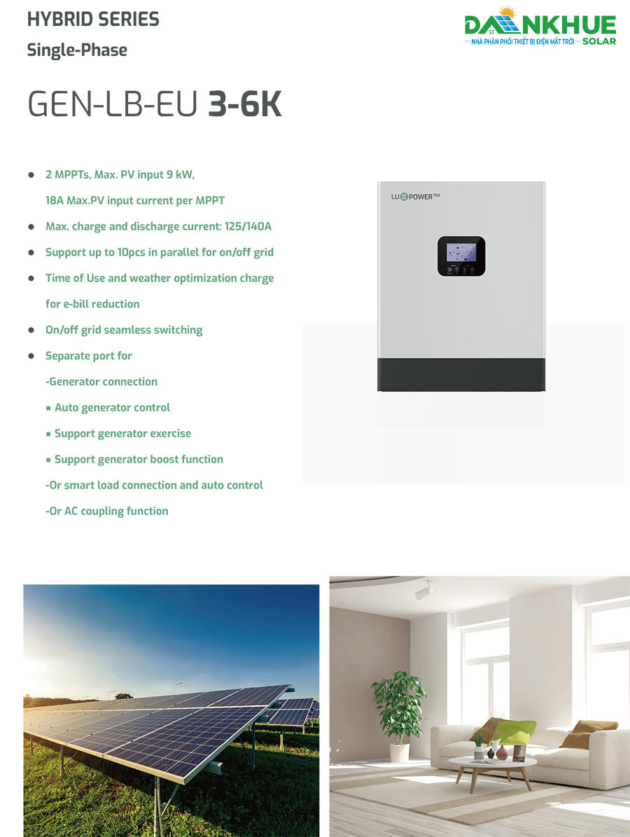 Datasheet inverter luxpower gen-lb-eu-3-6k