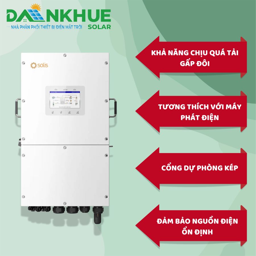 Inverter Hybrid Solis S6 1 pha áp thấp có khả năng chịu quá tải gấp đôi
