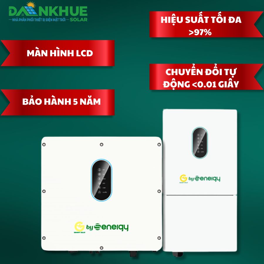 Senergy thiết kế biến tần hybrid với hiệu suất tối đa >97% và màn hình LCD