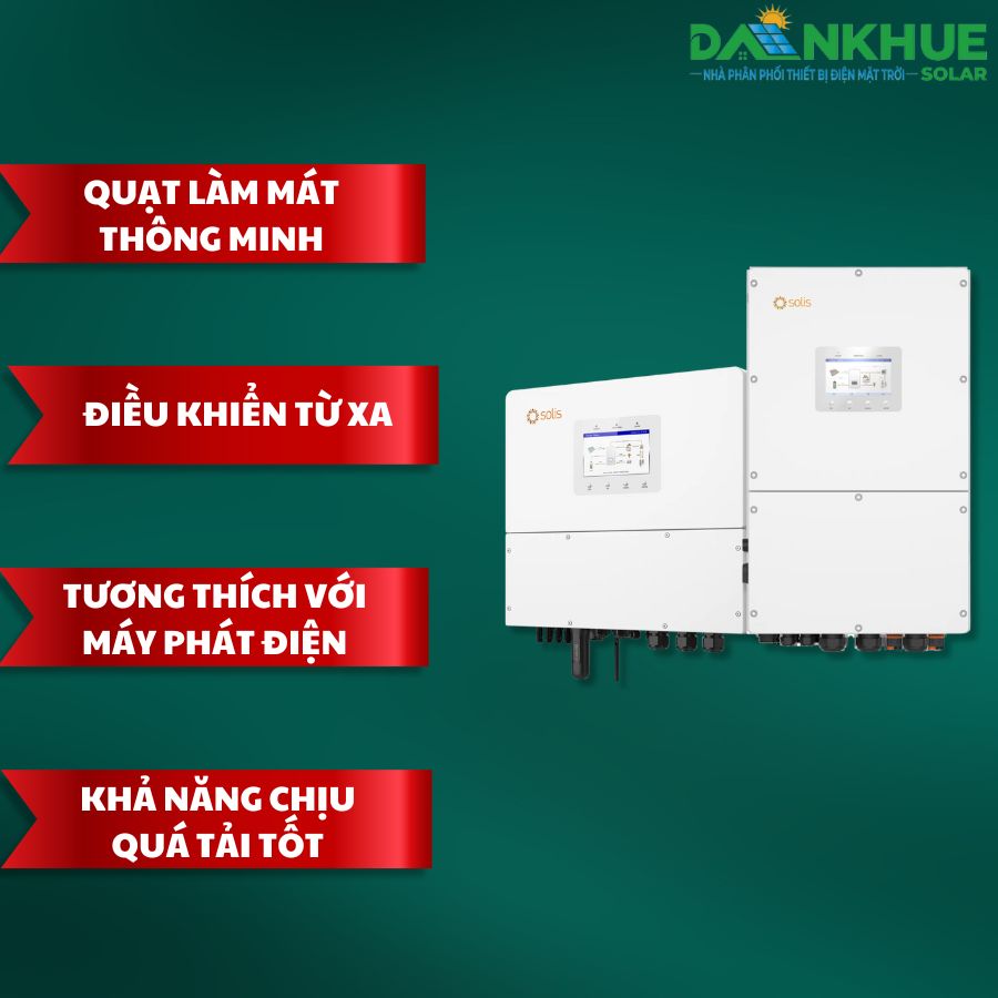 Công nghệ làm mát tự động thông minh của inverter hybrid Solis