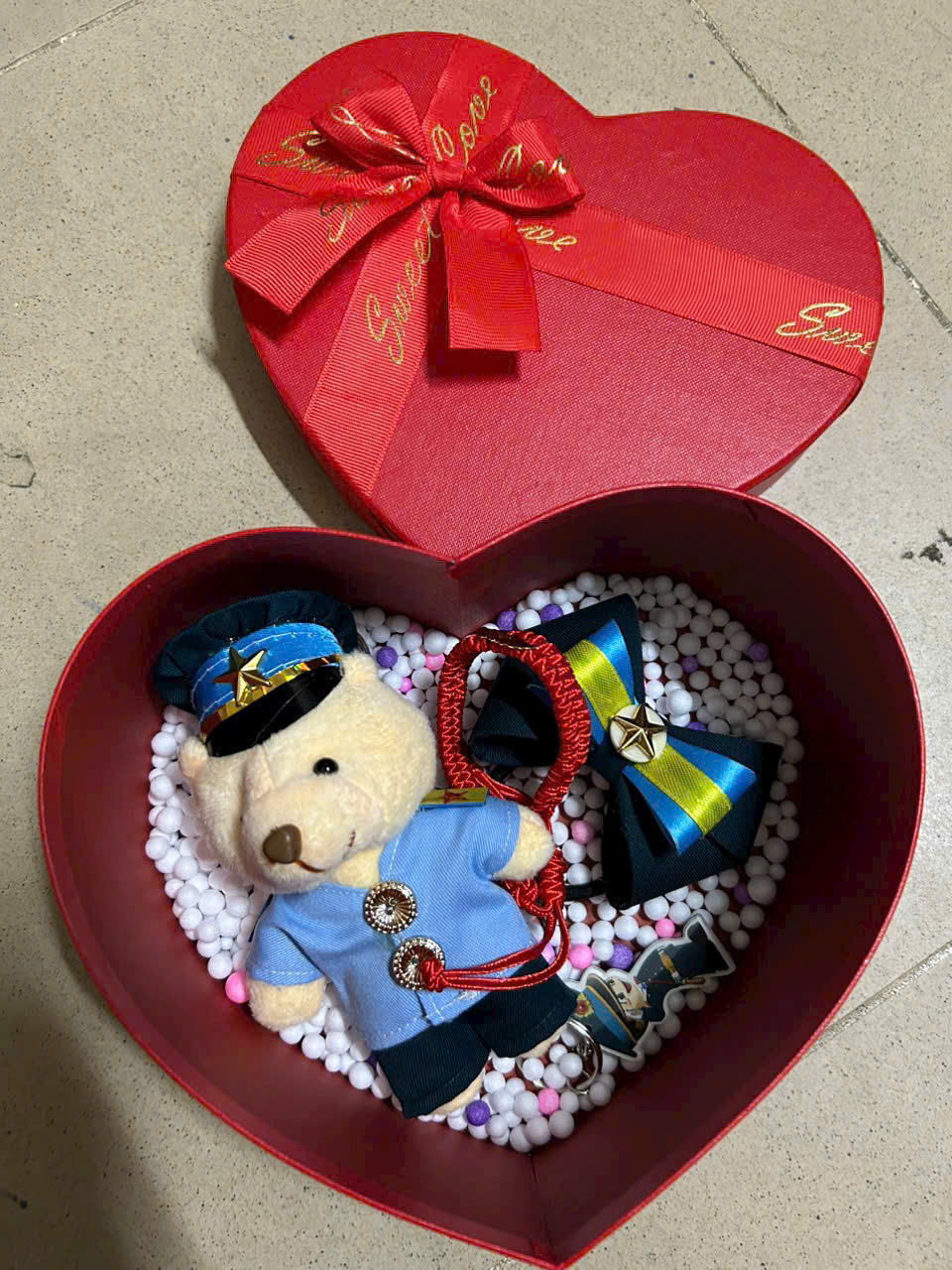 Hộp Quà Gấu Bông Hoa Hồng Trái Tim Dễ Thương Cao Cấp
