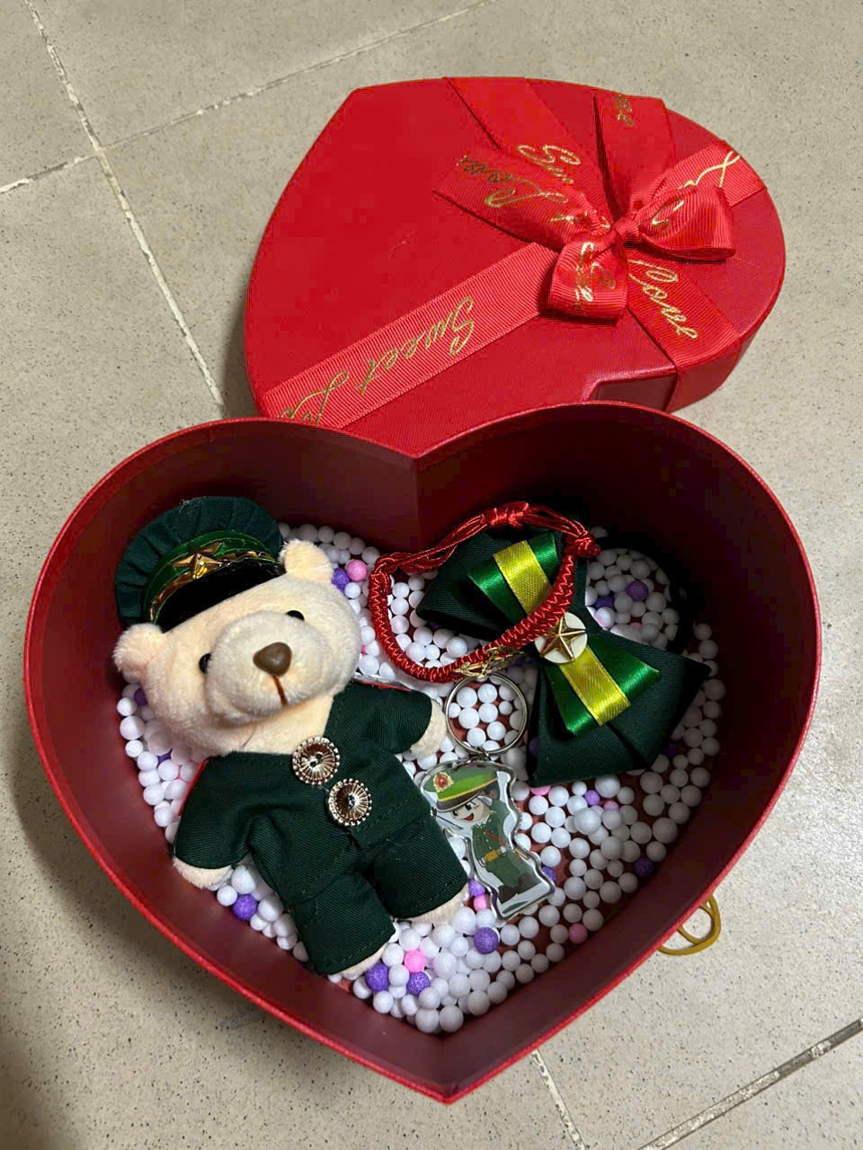 Hộp Quà Gấu Bông Hoa Hồng Trái Tim Dễ Thương Cao Cấp