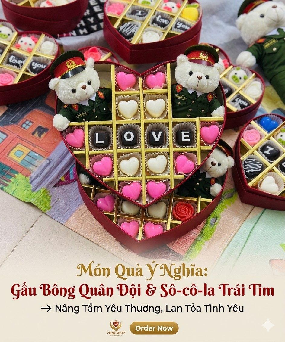 Hộp Socola Trái Tim Handmade