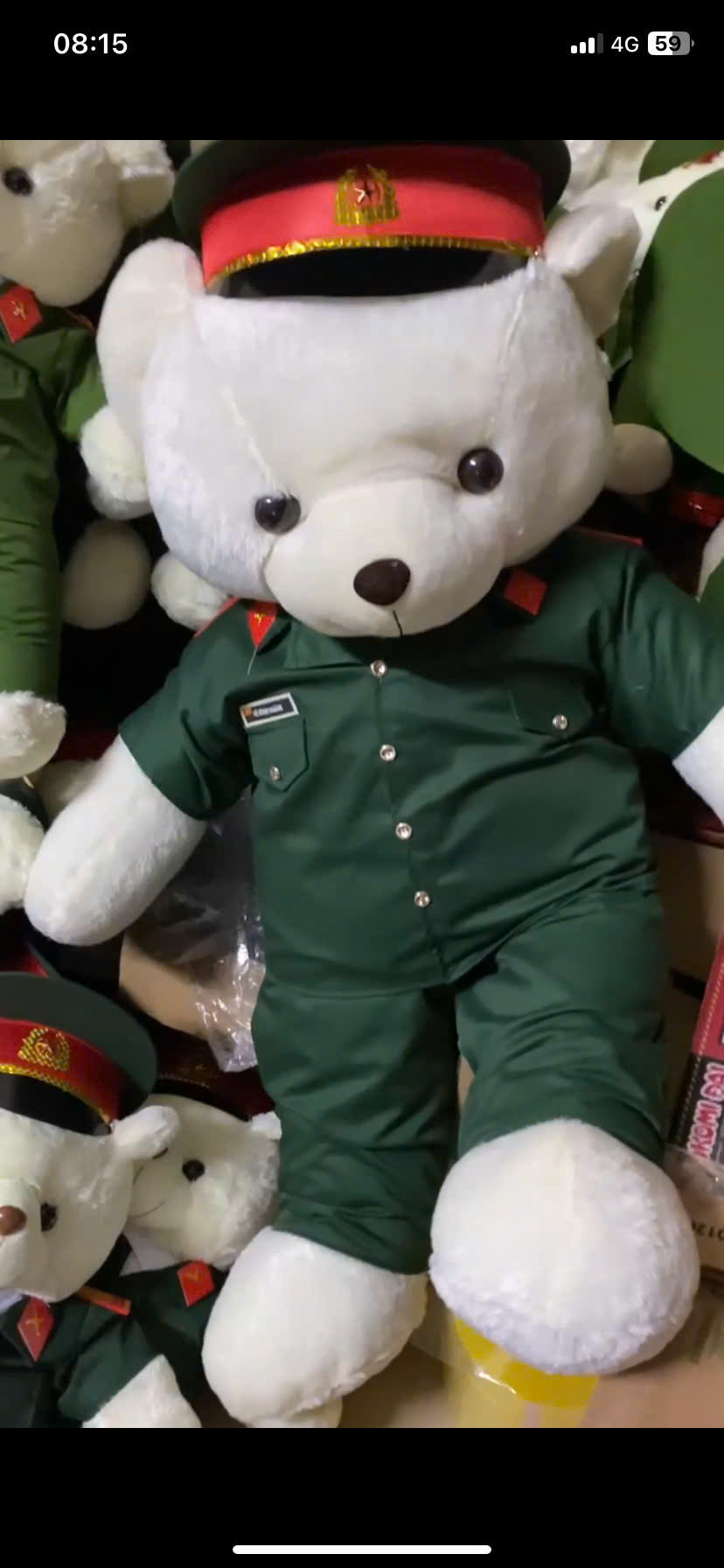 Gấu bông mặc quân phục chiến sĩ dễ thương làm quà tặng