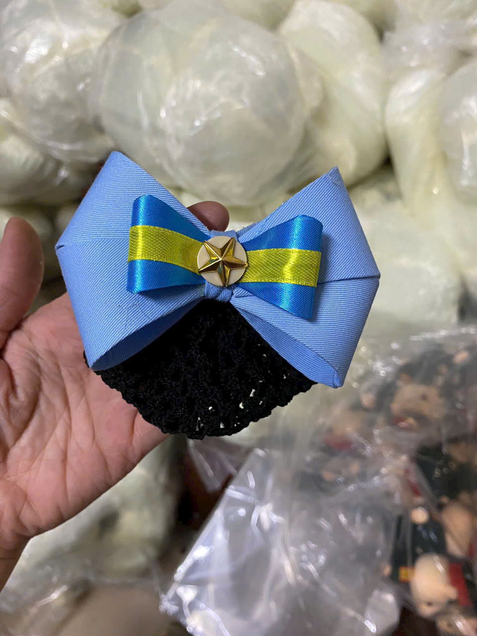 Nơ cột tóc handmade phong cách chiến sĩ dễ thương