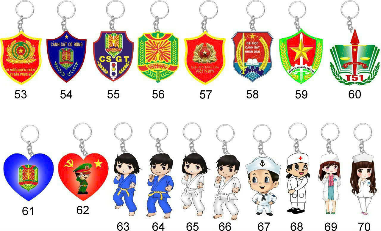 Móc Khóa Chibi Ngành Công An Bộ Đội