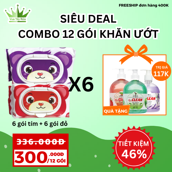 Khăn ướt dpNANO - hương Tươi mát (màu đỏ)