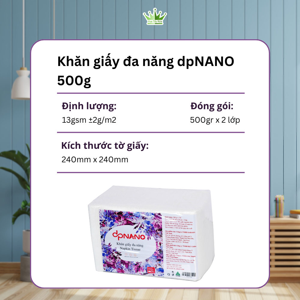 Khăn ăn Napkin dpNano 240mm x 240mm (500g)