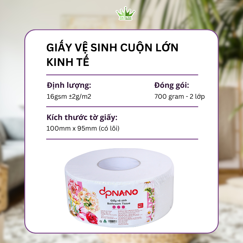 GVS cuộn lớn dpNano 700g tiết kiệm (2 lớp)