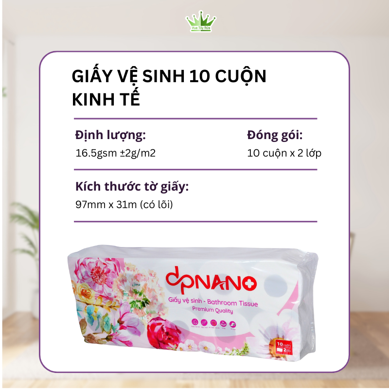 GVS dpNano 10 cuộn 2 lớp (31m)