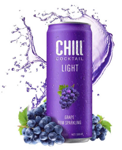 Chill cocktail nho lon 330ml