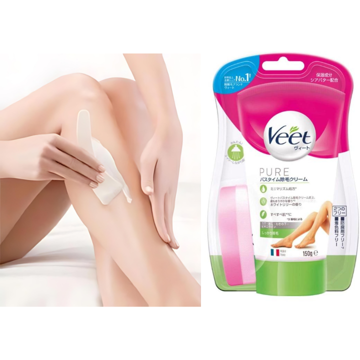 Kem tẩy lông Veet cho da nhạy cảm Nhật Bản 150g -xanh lá