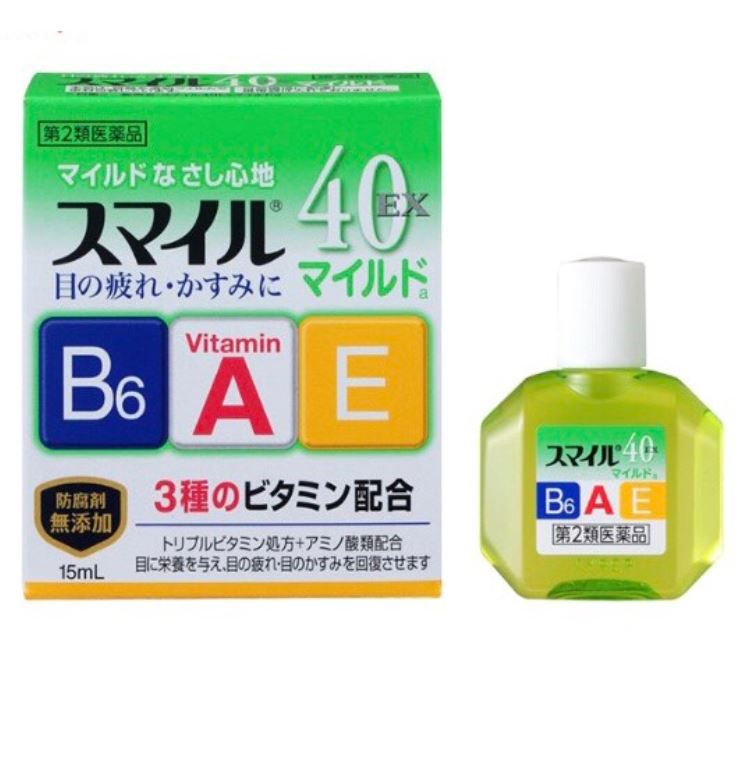 Nước nhỏ mắt Nhật Bản Lion Ex Mild 40 giảm các tình trạng mỏi mắt, bổ sung vitamin 15ml