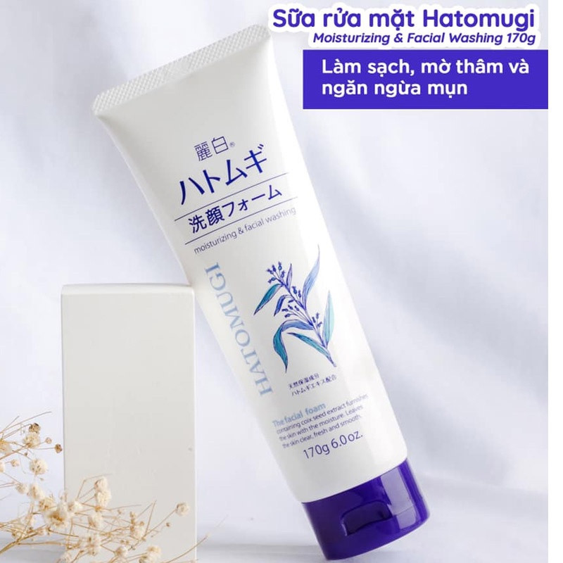 Sữa Rửa Mặt Hatomugi Sáng Da Chiết Xuất Hạt Ý Dĩ 170g_Hàng Nội Địa Nhật
